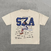Threebooy Summer new oversized letters cartoon character graphic t shirts retro Harajuku oversized t shirt loose casual y2k top streetwear